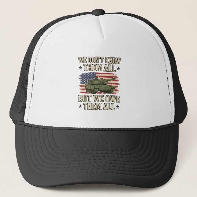 Casquette Conception de T-shirt patriotique de char de souve (Devant)