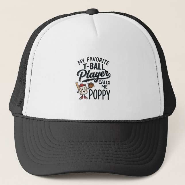 Casquette Conception de t-shirt Poppy Mon joueur préféré de  (Devant)