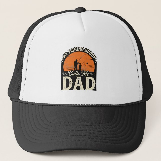 Casquette Conception de T-shirt pour papa, copain de pêche v (Devant)