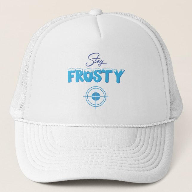 Casquette Conception de texte à calotte de neige (Devant)