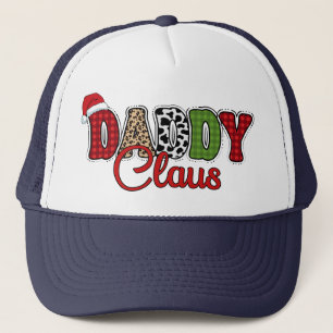Casquette Conception de texte à carreaux de Noël de Papa Noë