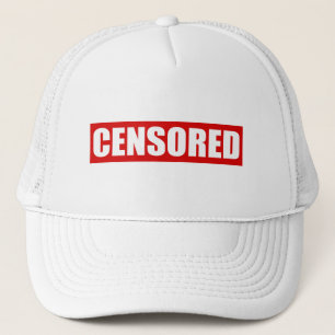Casquette conception de texte censuré