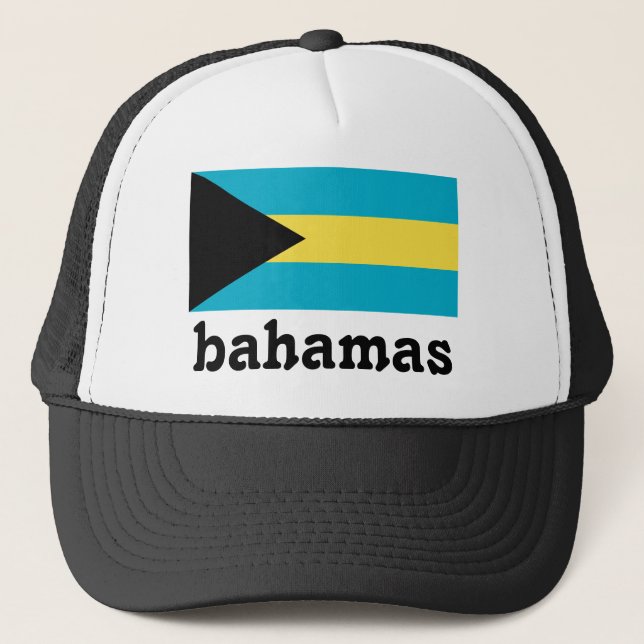 Casquette Conception de texte du drapeau des Bahamas (Devant)