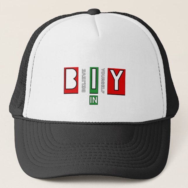 Casquette Conception de texte motivante (Devant)