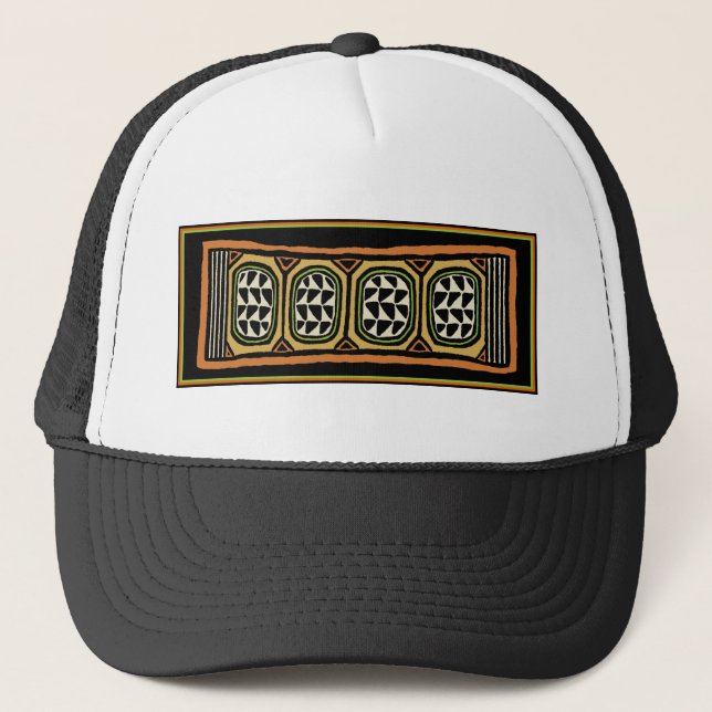 Casquette Conception de textile Kuba africain (Devant)