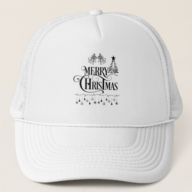 Casquette Conception de typographie élégante de Joyeux Noël (Devant)