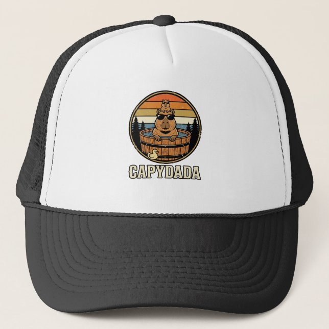 Casquette Conception de vecteur de baignoire à remous rétro  (Devant)