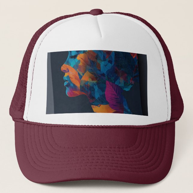 Casquette Conception de visage humain sur  (Devant)