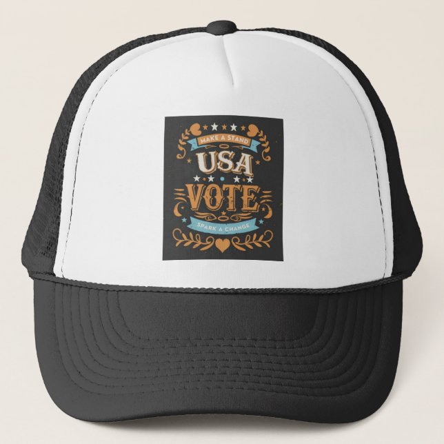 Casquette Conception des votes vintage aux USA (Devant)