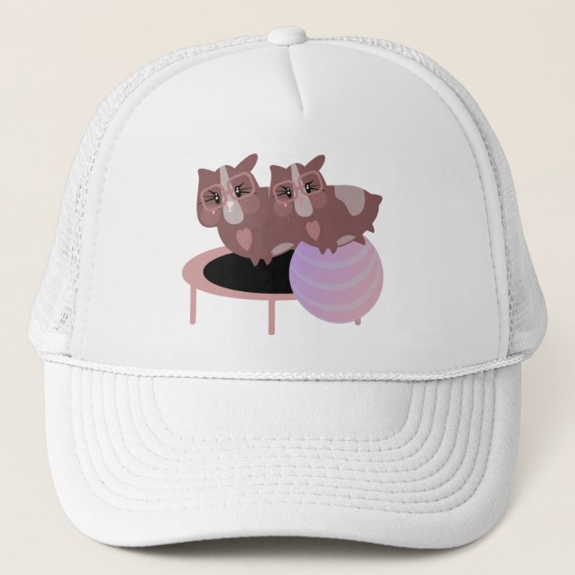 Casquette Conception drôle de fitness pour cochons d'Inde (Devant)