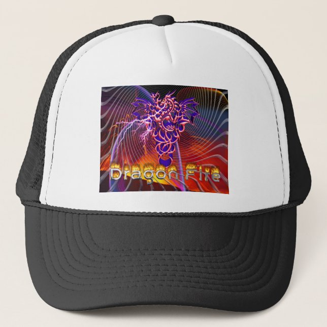 Casquette Conception époustouflante de feu de dragon (Devant)