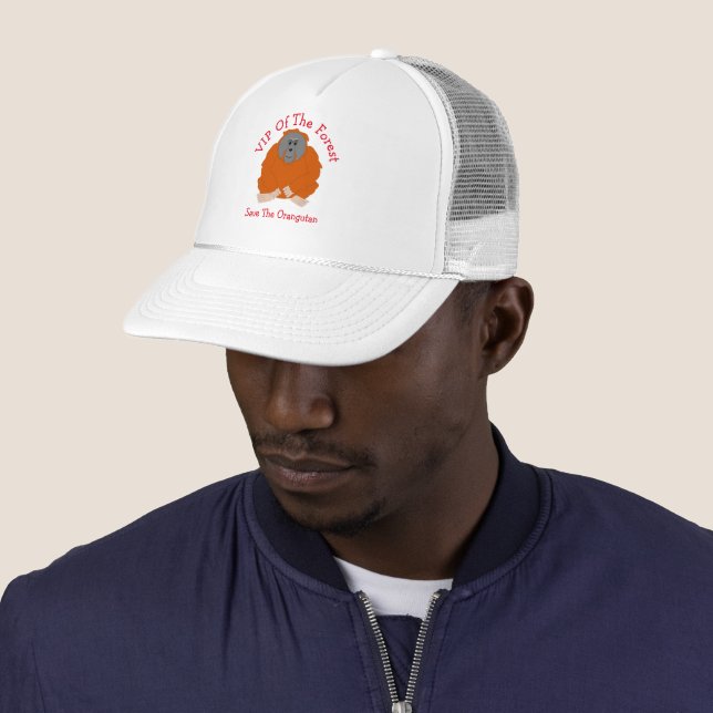 Casquette Conception Orangoutan personnalisée (En situation)