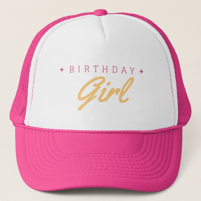Casquette Conception pour fille d'anniversaire (Devant)