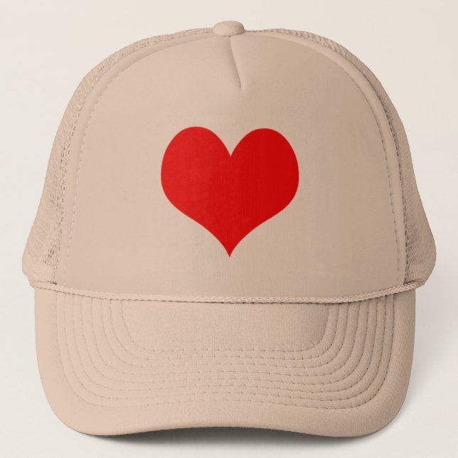 Casquette Conception rouge de jour de Valentines de coeur (Devant)