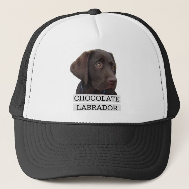 Casquette Conception unique de Labrador de chocolat ! (Devant)