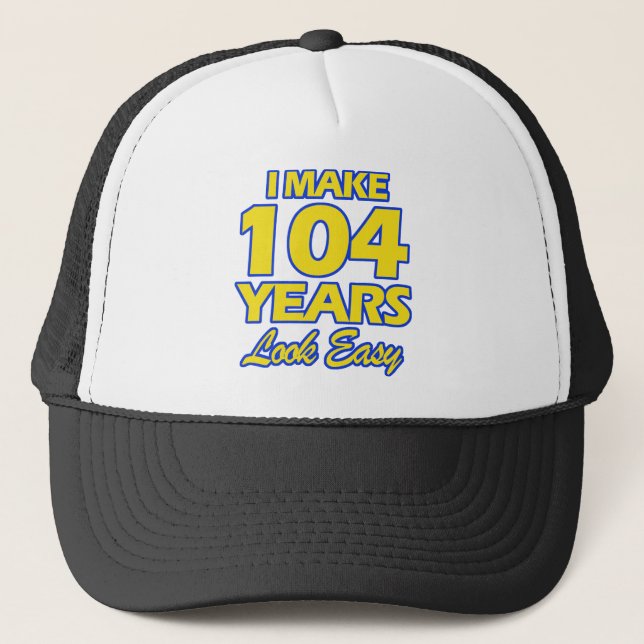 CASQUETTE CONCEPTIONS D'ANNIVERSAIRE DE 104 ANNÉES (Devant)
