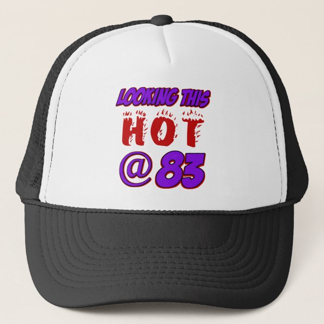 Casquette conceptions d'anniversaire de 83 années (Devant)