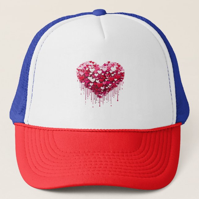 Casquette Conceptions de cœur de la Saint-Valentin Art de pe (Devant)