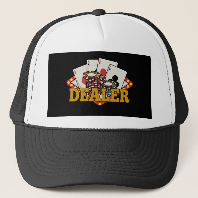 Casquette Concessionnaire de casino de poker (Devant)