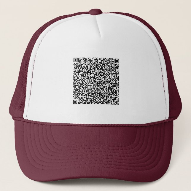 Casquette Concevez votre propre QR Code Trucker Hat Exemple (Devant)