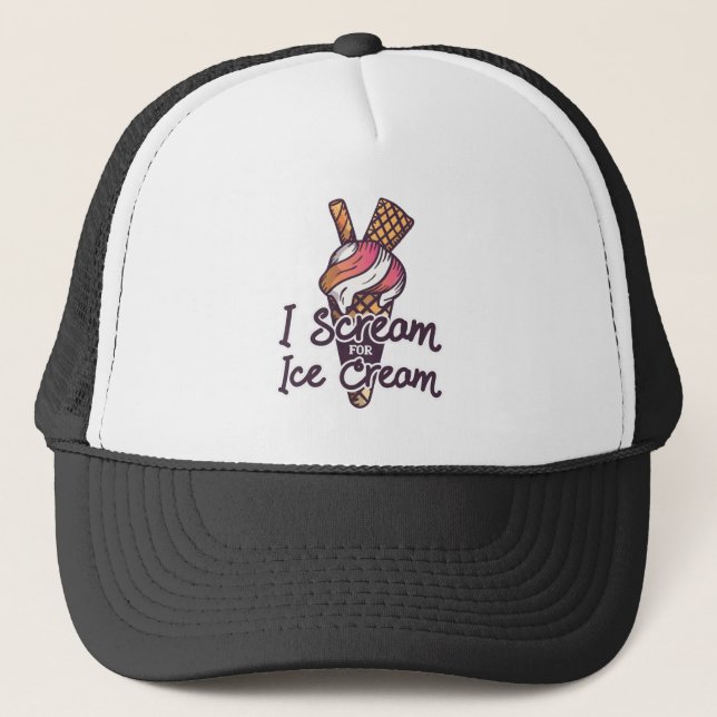 Casquette Cône de crème glacée (Devant)