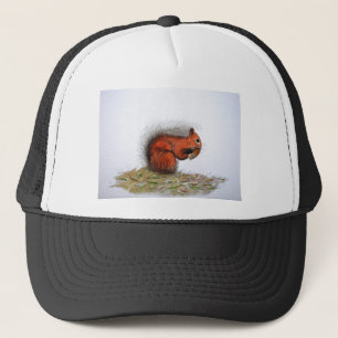 Casquette cône de pin d'écureuil rouge
