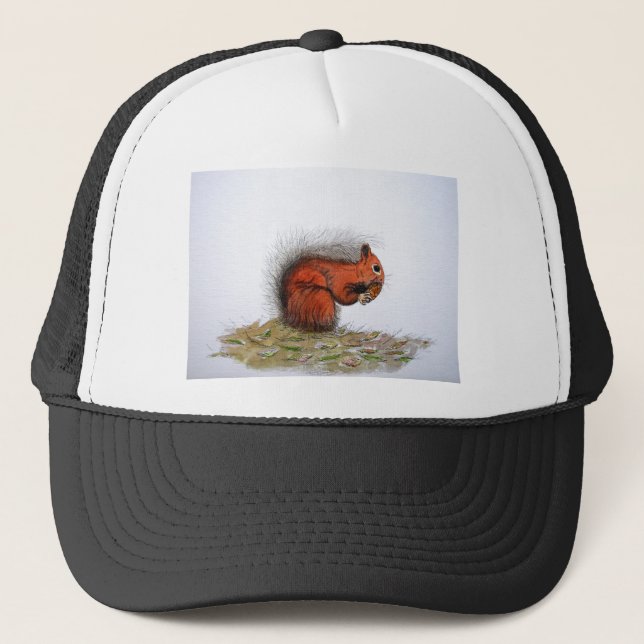 Casquette cône de pin d'écureuil rouge (Devant)