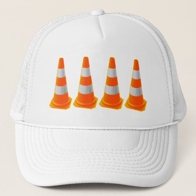 Casquette Cône de signalisation avec bandes grises (Devant)
