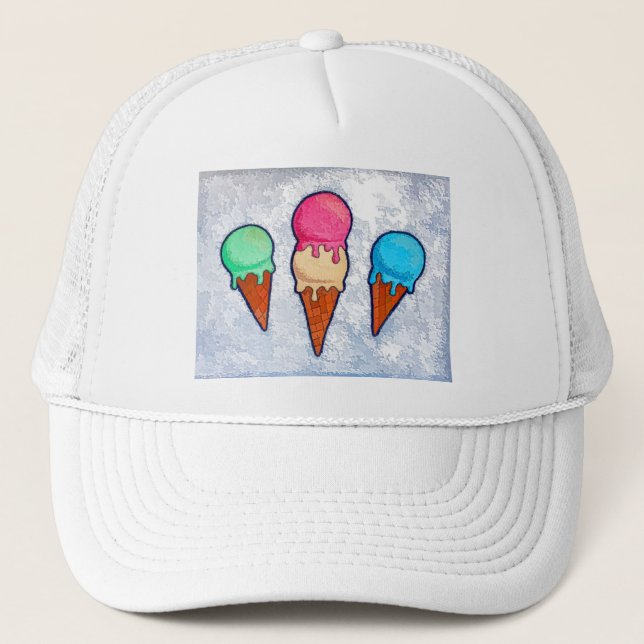 Casquette cônes de crème glacée (Devant)