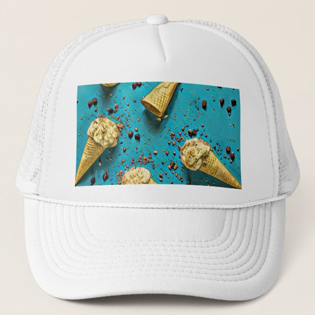 Casquette cônes gaufre crème glacée (Devant)