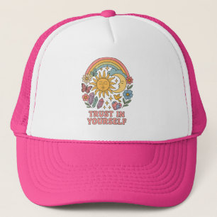 Casquette Confiance en soi - Soleil et Lune Psychédélique Ré