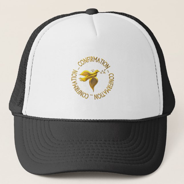 Casquette Confirmation d'or et Saint-Esprit (Devant)