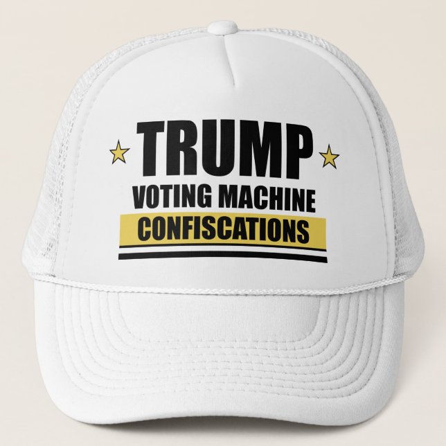 Casquette Confiscations de machines à voter Trump (Devant)
