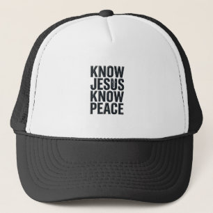 Casquette Connaître Jésus Connaître la Paix Typographie Chré