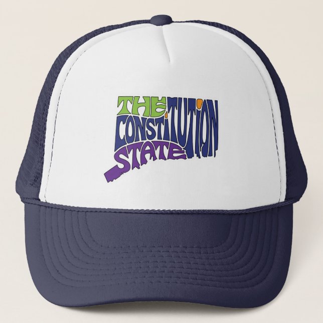 Casquette Connecticut surnom Word Art (Devant)