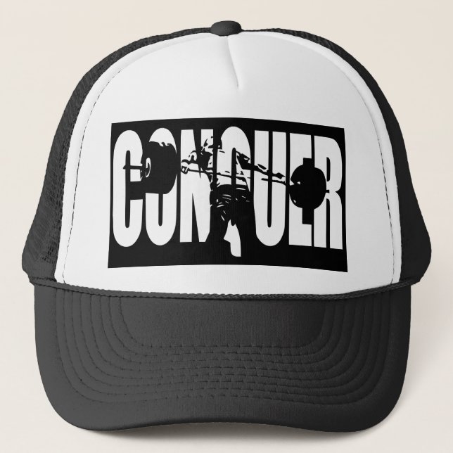 Casquette CONQUER - Haltérophilie olympique - Motivation de  (Devant)