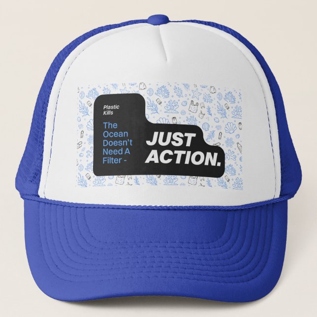 Casquette Conservation des océans Sensibilisation à la pollu (Devant)