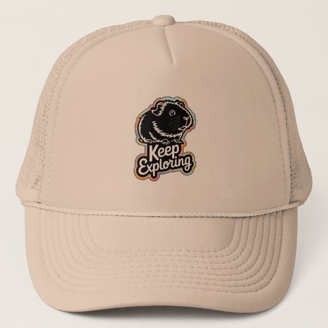 Casquette Continuez à explorer Hamster Baseball & Trucker Ha (Devant)
