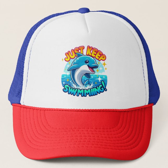 Casquette Continuez À Nager Dauphin (Devant)