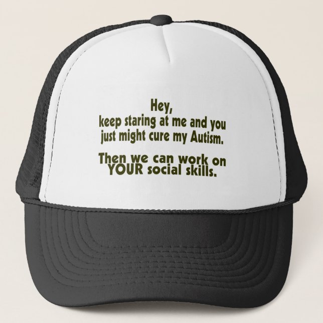 Casquette Continuez fixement à regarder alors nous peut (Devant)