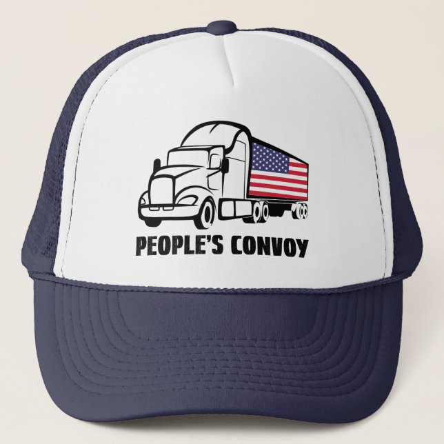 Casquette Convoi du peuple 2022 I Support Truckers American (Devant)