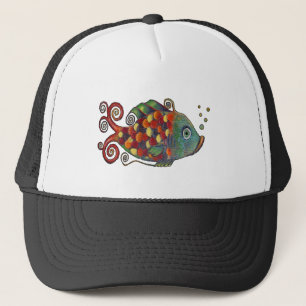 Casquette Cool Artsy de hippie de poissons lunatiques