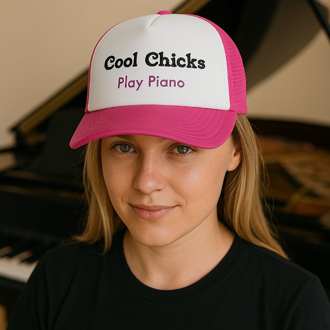 Casquette Cool Chicks Jouer Piano (Créateur téléchargé)