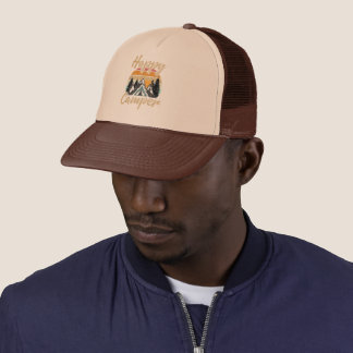 Casquette cool heureux camper mot art