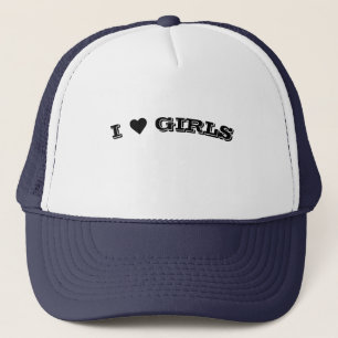 Casquette Cool I Love Girls Heart Baseball Casquette, Chapea