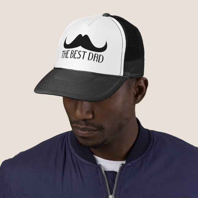 Casquette Cool Le meilleur papa Black Mustache Fête des père (En situation)