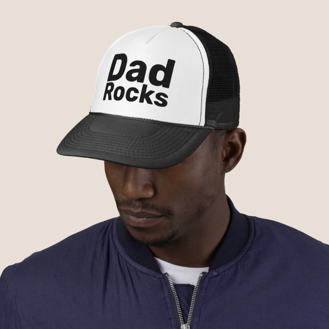 Casquette Cool moderne papa Rocks (En situation)