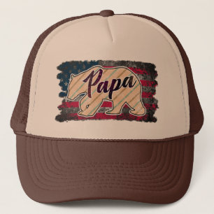 Casquette Cool Papa ours Papa art de mot