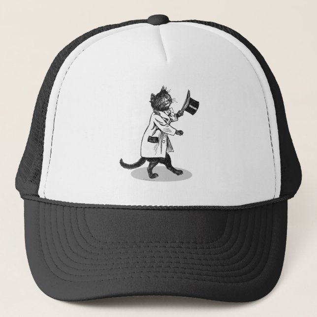 Casquette Cool Top Hat Chat (Devant)