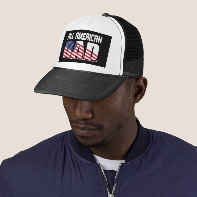 Casquette Cool tout American Papa mot art (En situation)